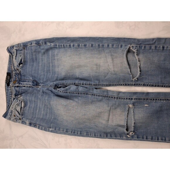 WAX JEAN LOS ANGELES TORN KNEE DISTRESS, SKINNY JEAN LIGHT BLUE COLOR - Picture 6 of 15